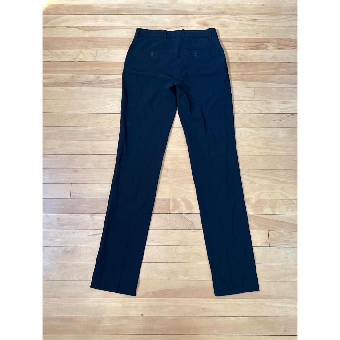Theory Super Slim Edition Trousers Size 00 Black Pants Made in USA Classic EUC