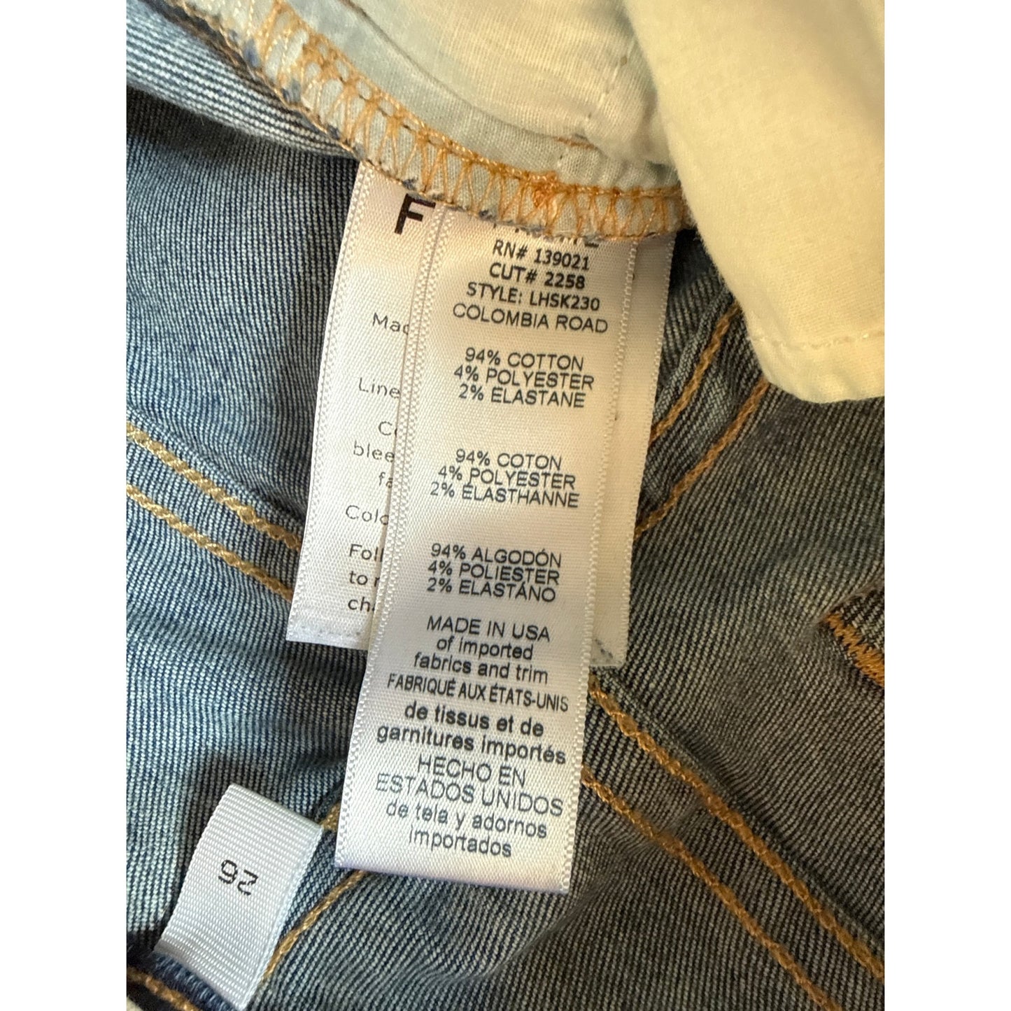 Frame Le High Skinny Jeans Size 26 Columbia Road Dark Wash Stretch Premium EUC