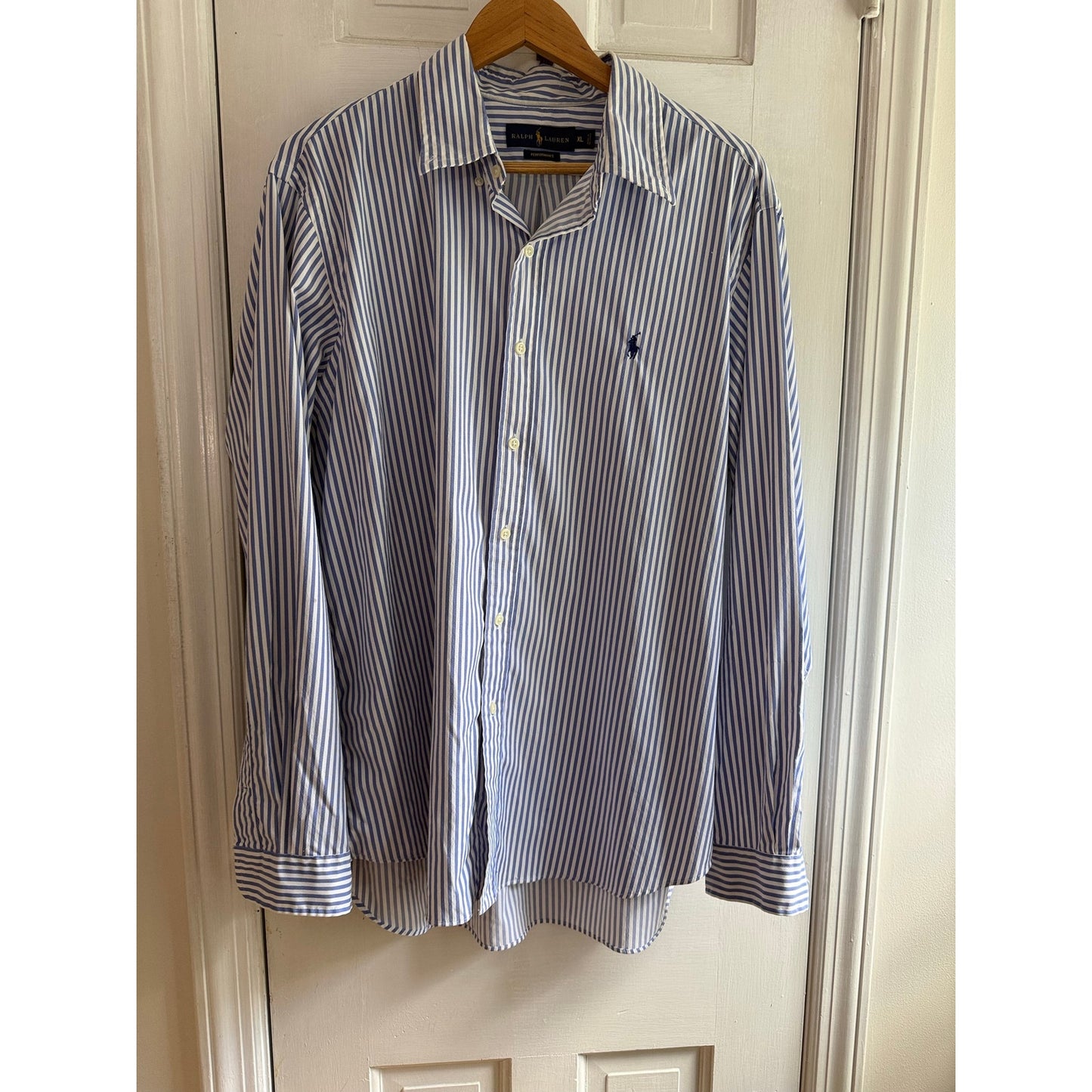 Polo Ralph Lauren Blue & White Pinstripe Shorts - Size XL (EUC)