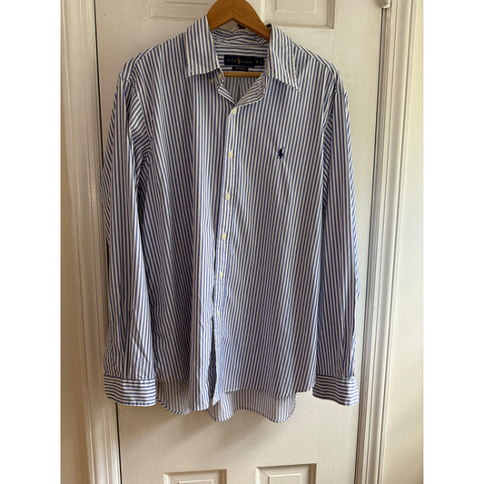 Polo Ralph Lauren Blue & White Pinstripe Shorts - Size XL (EUC)