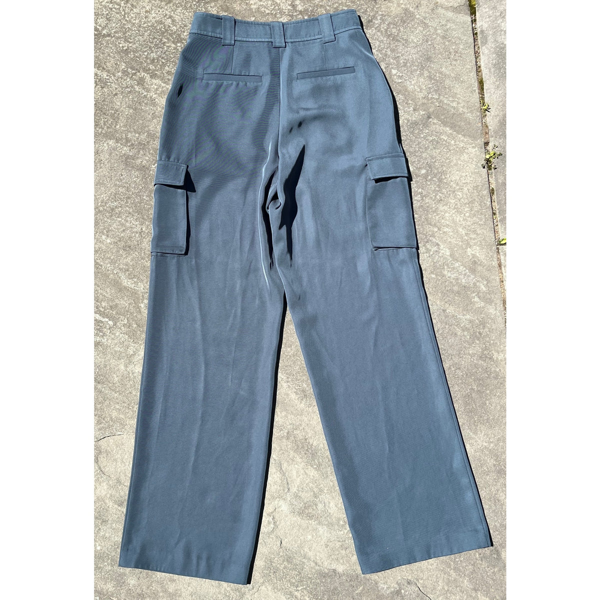 🌊 Rails Harlow Deep Sea Wide-Leg Satin Trousers Size 0 🌊