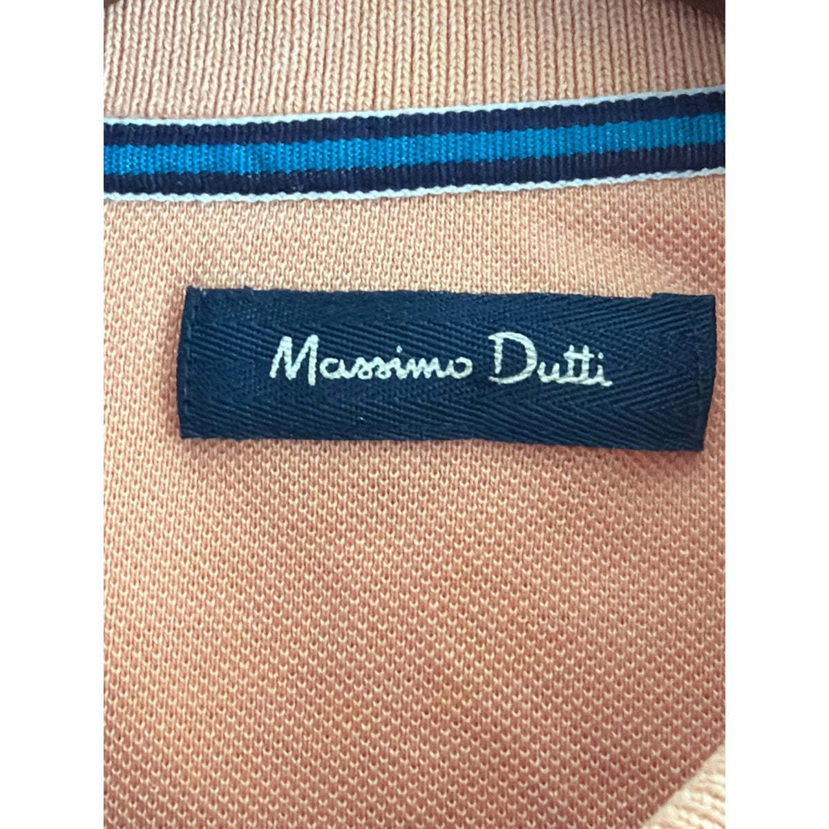 Massimo Dutti Men's Solid Short Sleeve Piqué Polo Shirt  Small