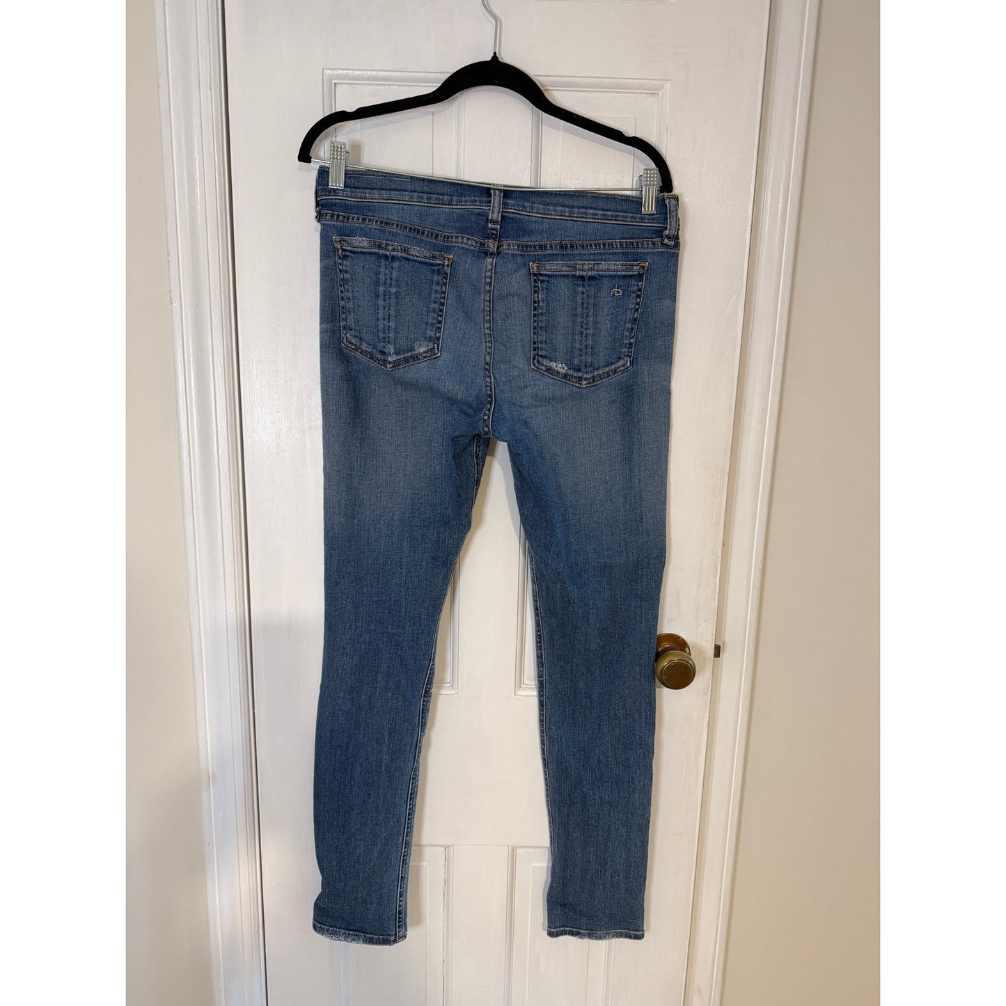 Rag and Bone Skinny Distressed Blue Jeans Size 30