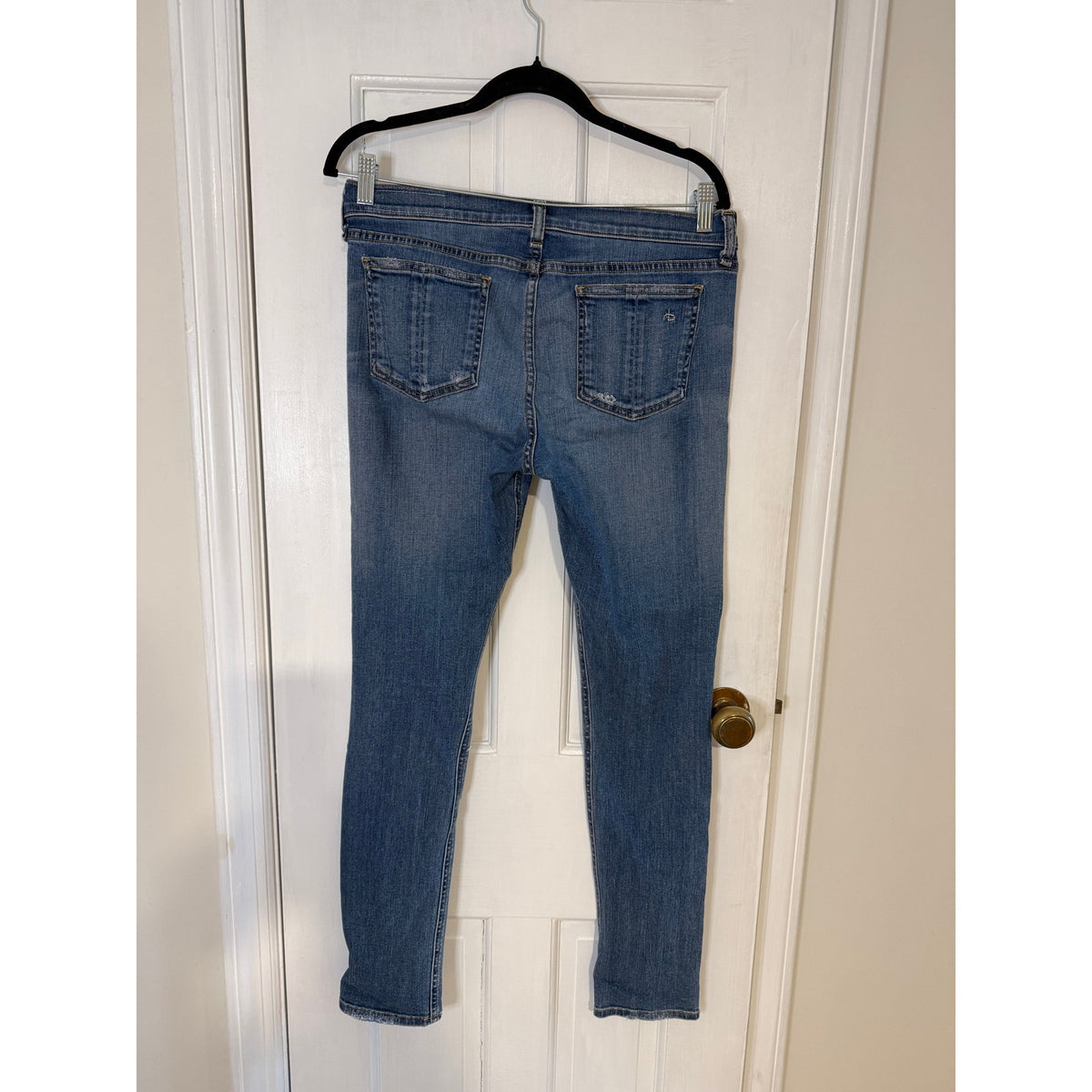 Rag and Bone Skinny Distressed Blue Jeans Size 30