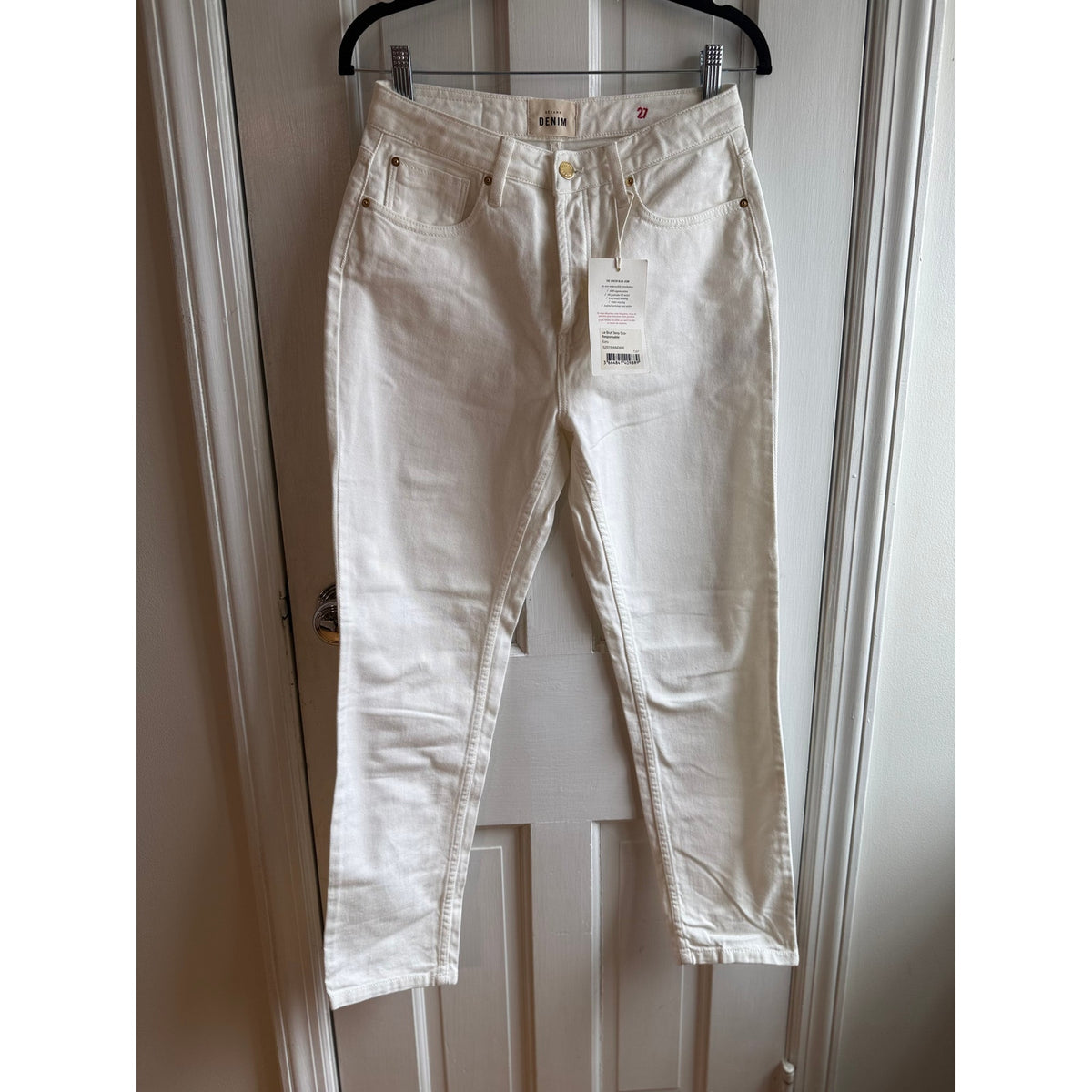 NWT Sezane Le Brut Sexy Ecru Jeans 27 - High Rise Straight Leg Denim