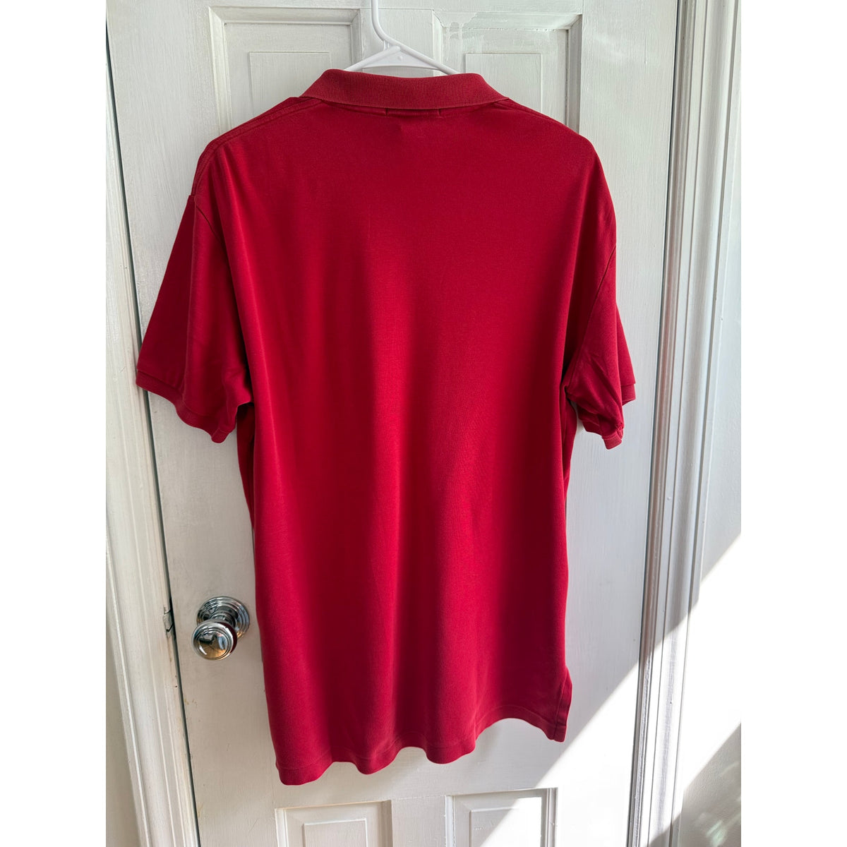 Vintaga Polo Ralph Lauren Polo Red Shirt Men's Blue Pony - Medium