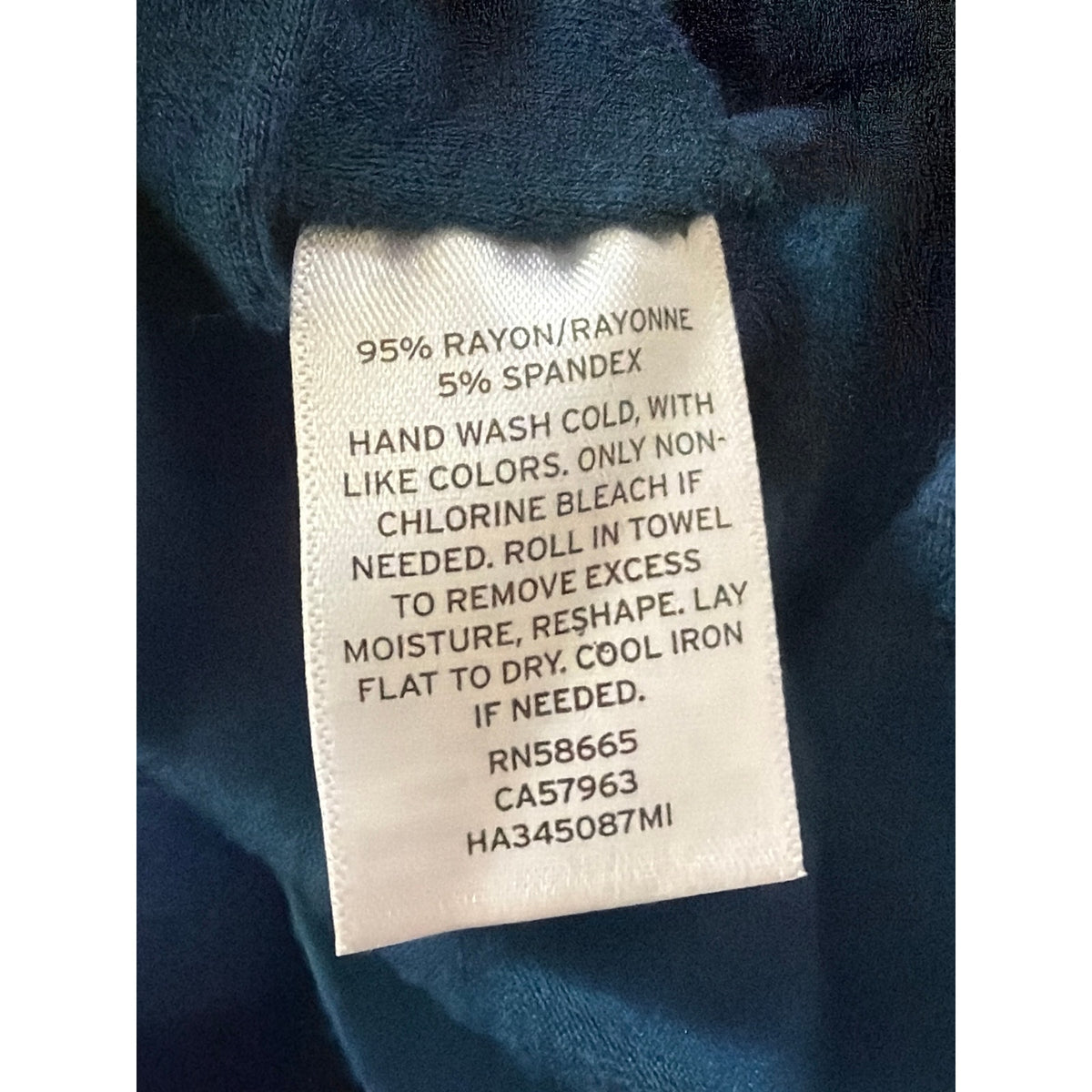 Halogen Size L Teal Blue Scrunched Long Sleeve Mock Neck Dress