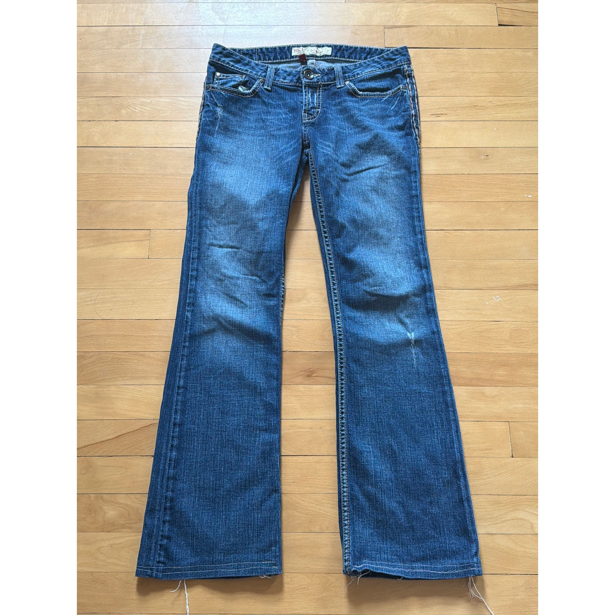 Antik Denim Womens Size 29 Distressed Bootcut Low Rise Jeans With Pocket Detailing