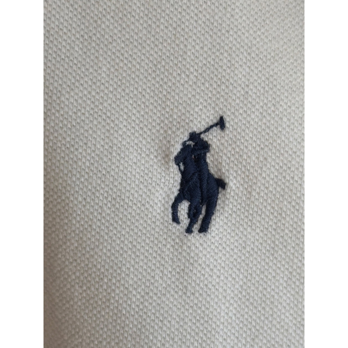 Polo Ralph Lauren White Polo Shirt Men's Large Blue Pony