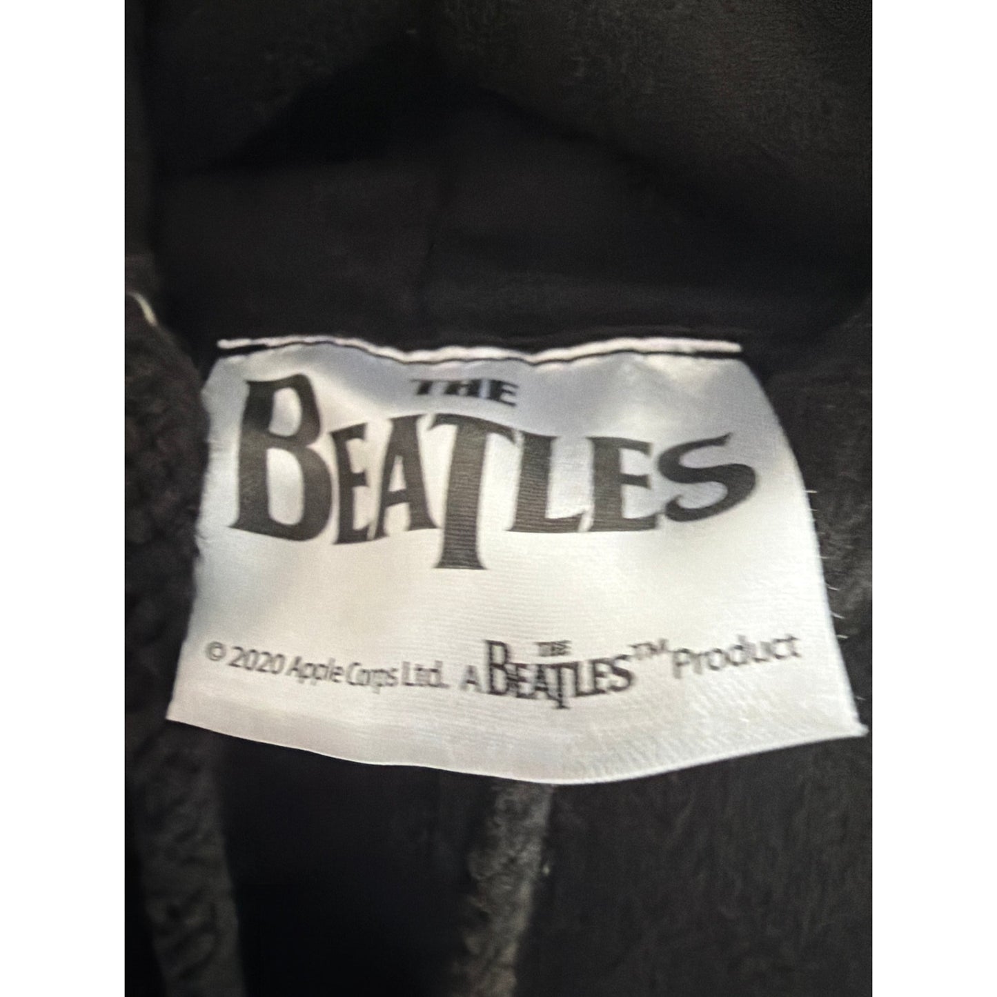 The Beatles Multicolor Logo Black Hoodie Sweatshirt Men's Size M EUC