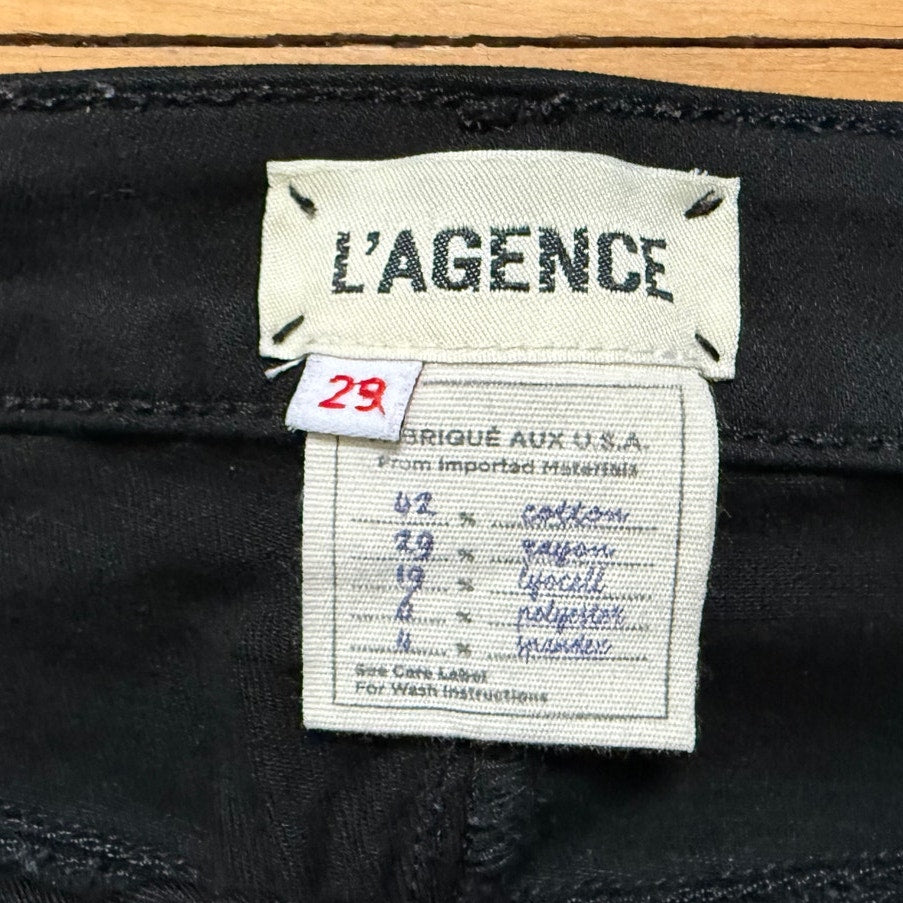 L'AGENCE Marguerite High Rise Skinny Jeans Noir Black - Size 29 EUC