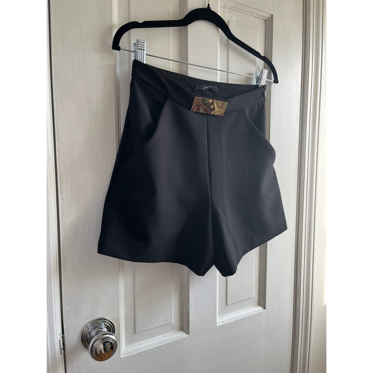 G.sel Milano New Javel Gold Buckle High Waist Shorts 🇮🇹 Sophisticated 40/XS