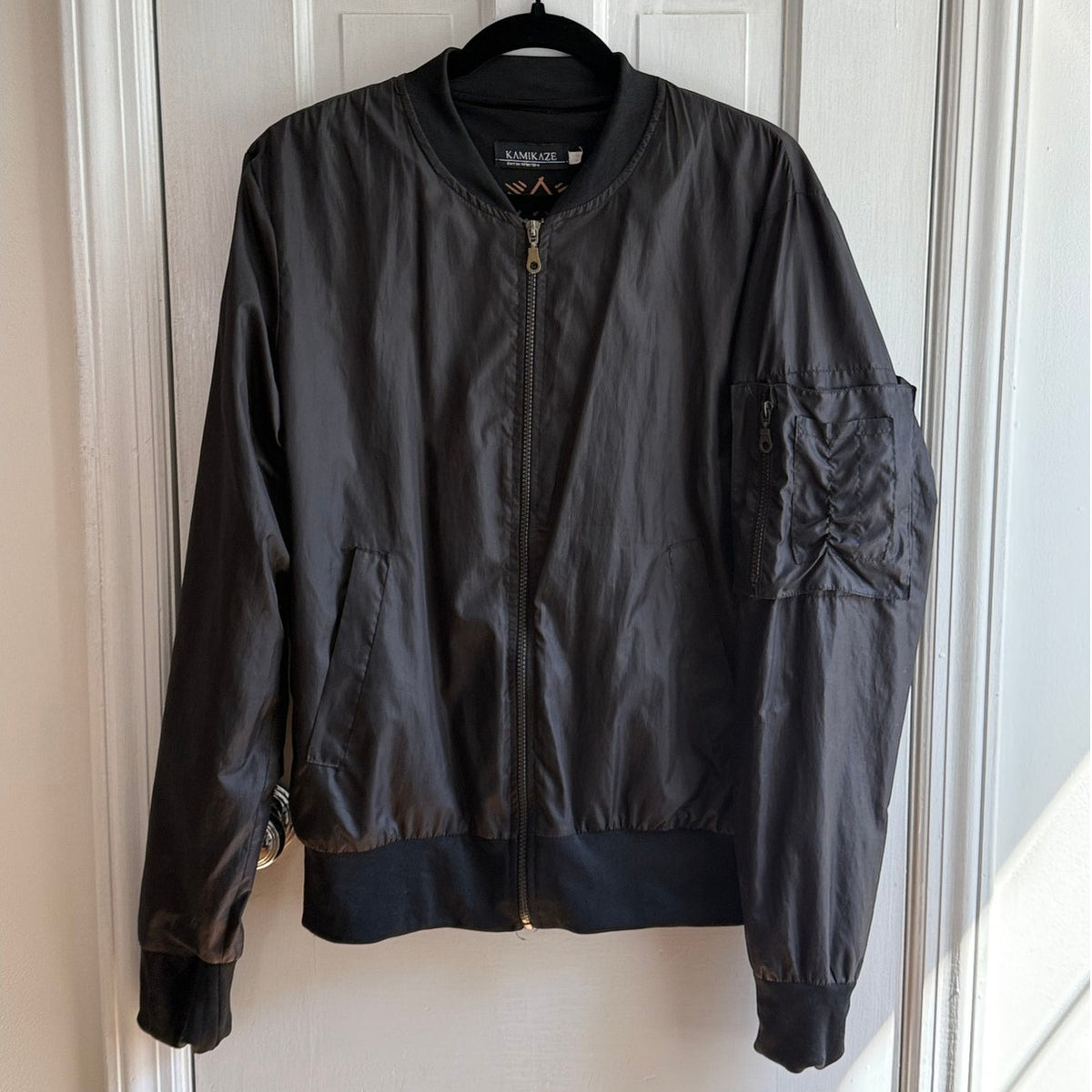 Rare Eminem Kamikaze "Record Du Monde" Black Bomber Jacket - Men's Size Medium
