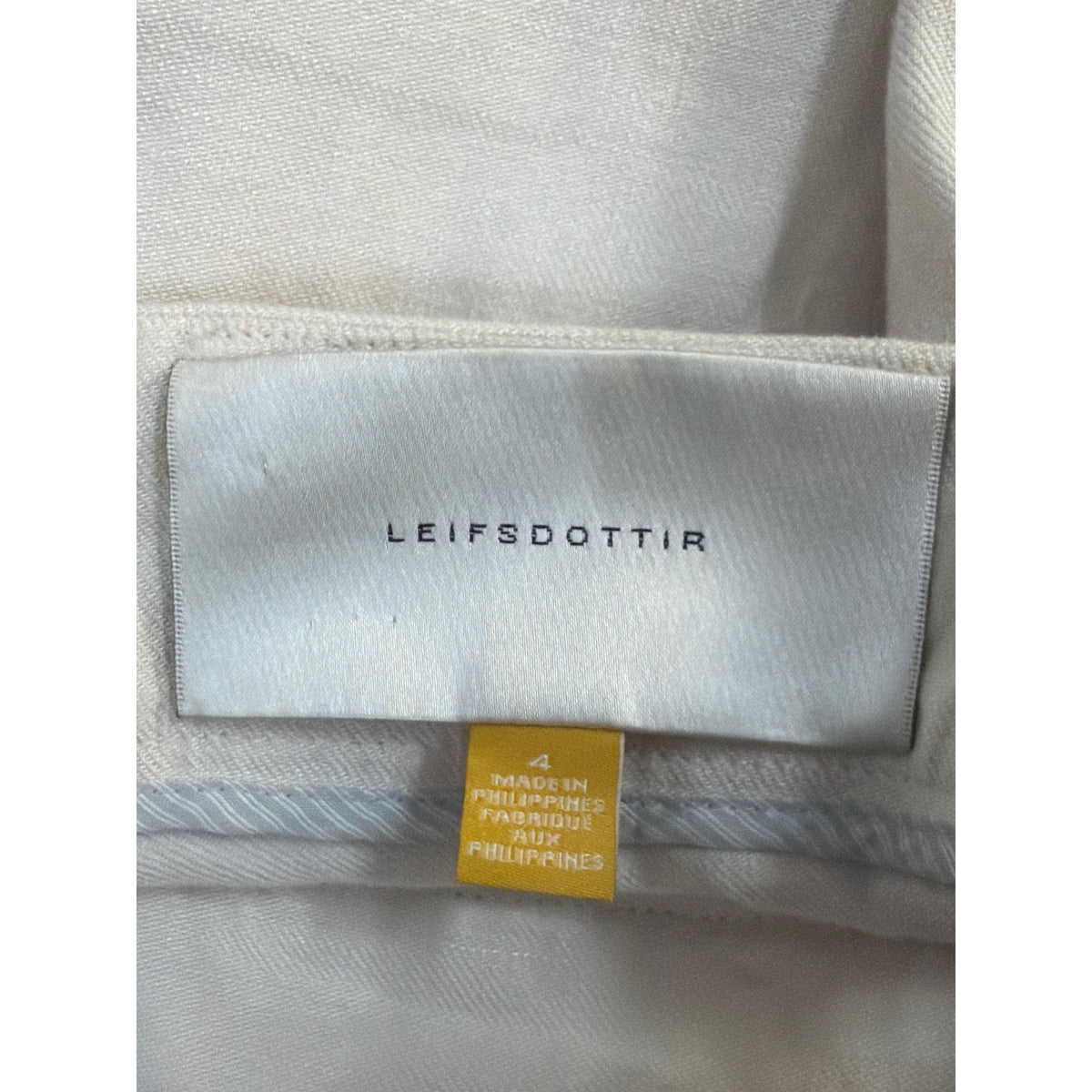 Leifsdottir Anthropologie Linen Sailor Wide Leg Pants Womens 4 Cream Colorblock