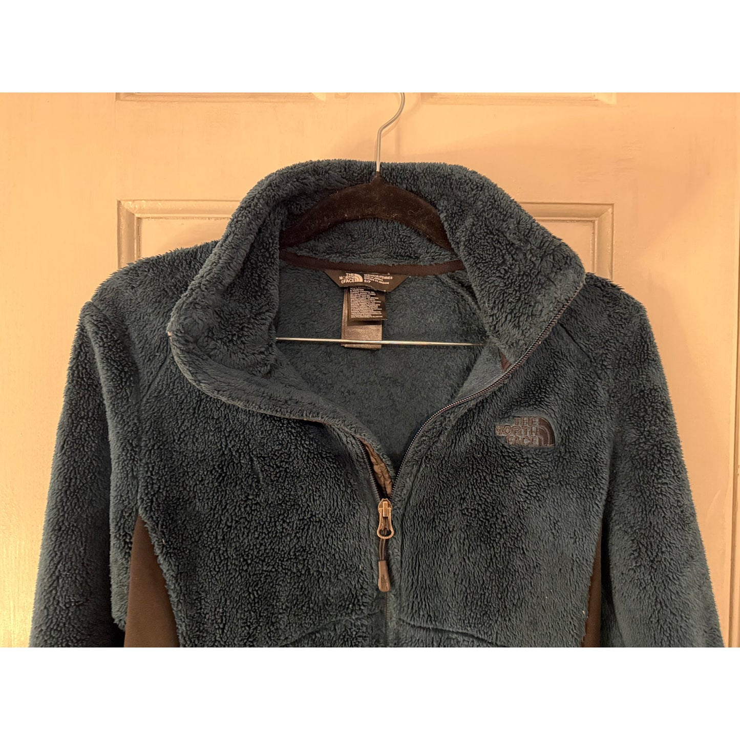 North Face Small Fuzzy Osito Deep Teal Zip Up Fleece Jacket