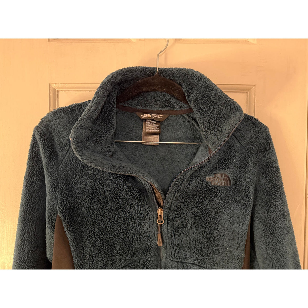 North Face Small Fuzzy Osito Deep Teal Zip Up Fleece Jacket