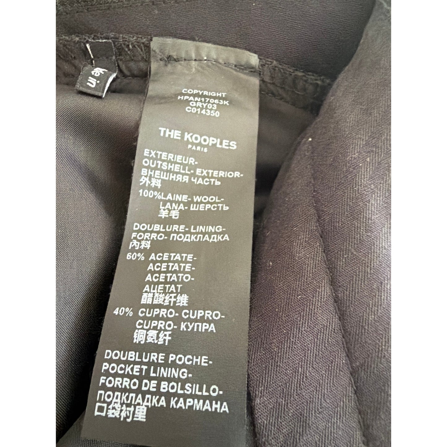 The Kooples Size 46 Black Midrise Trousers