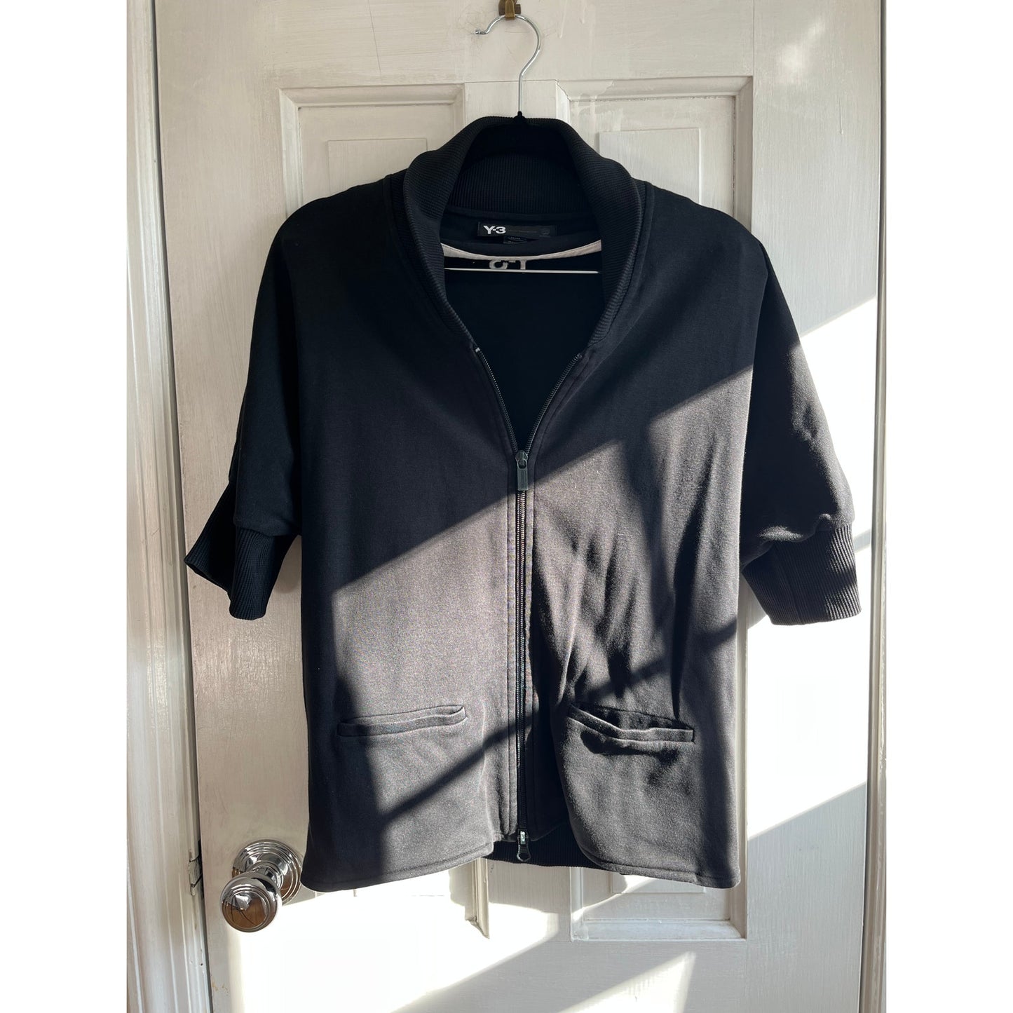 Archival Y-3 Yohji Yamamoto 2008 Heavyweight Terry Short Sleeve Zip Jacket - M