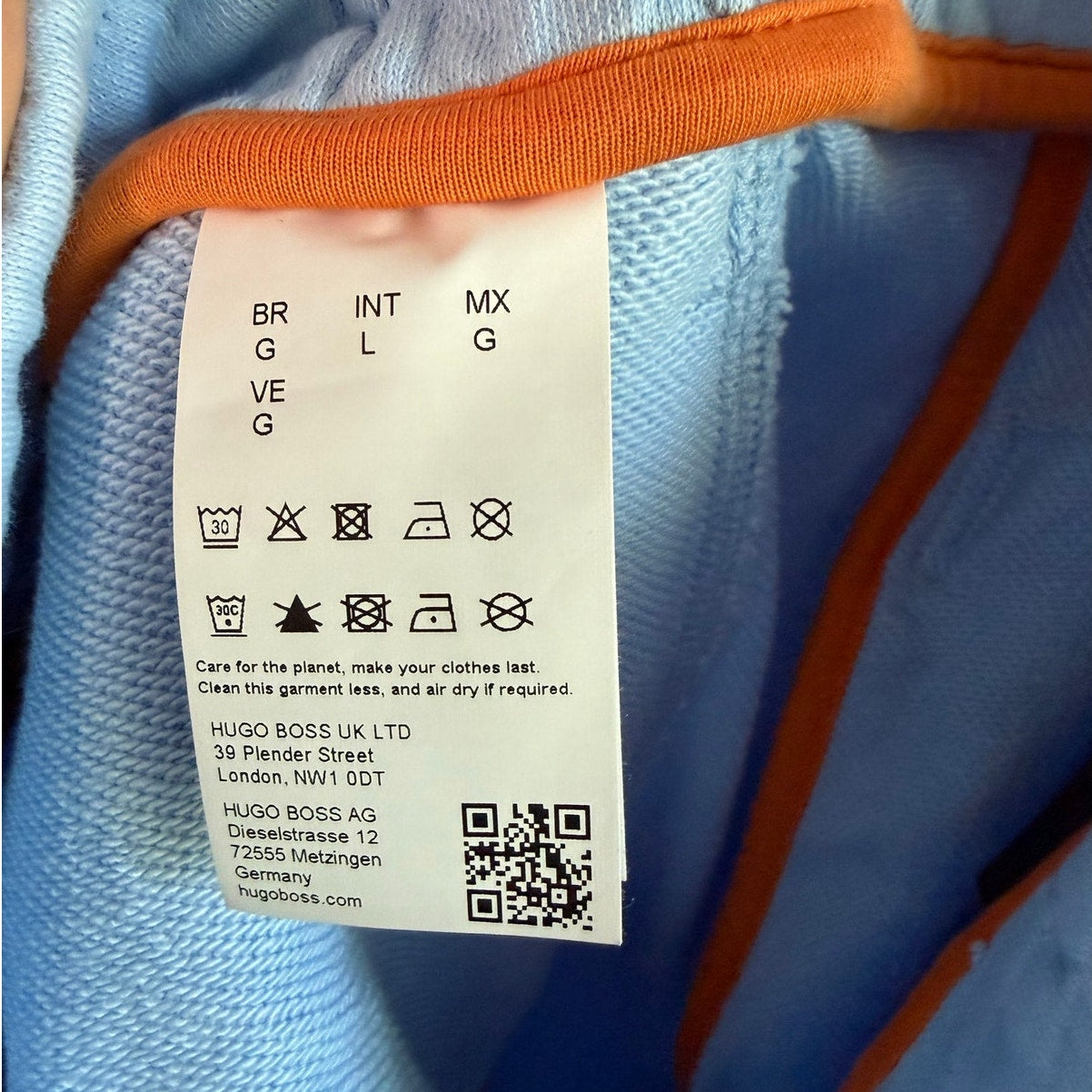 Hugo Boss Orange Light Blue Shorts L