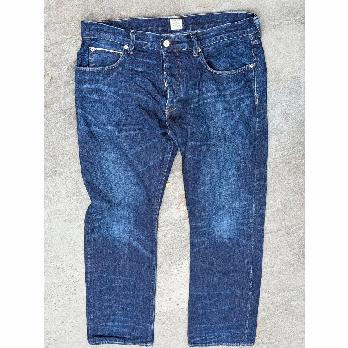 J.Crew Vintage Slim Straight Leg Jeans Dark Wash Denim 100% Cotton 33x30