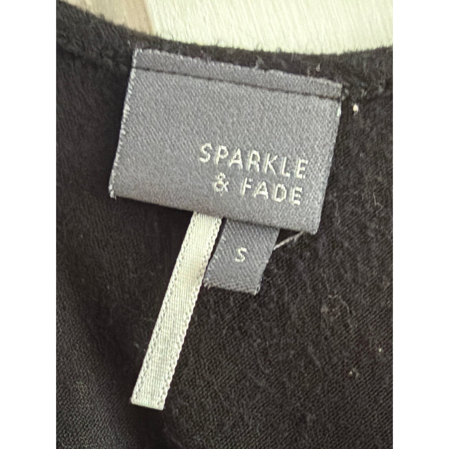 Sparkle & Fade Black Open Waist Cutout Tie Maxi Dress S