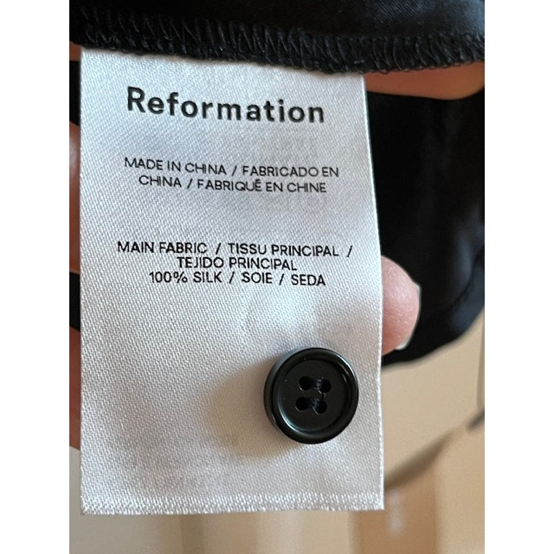 🖤 NWT Sold Out: Reformation Alaine Silk Dress | The Forever LBD - Size 2