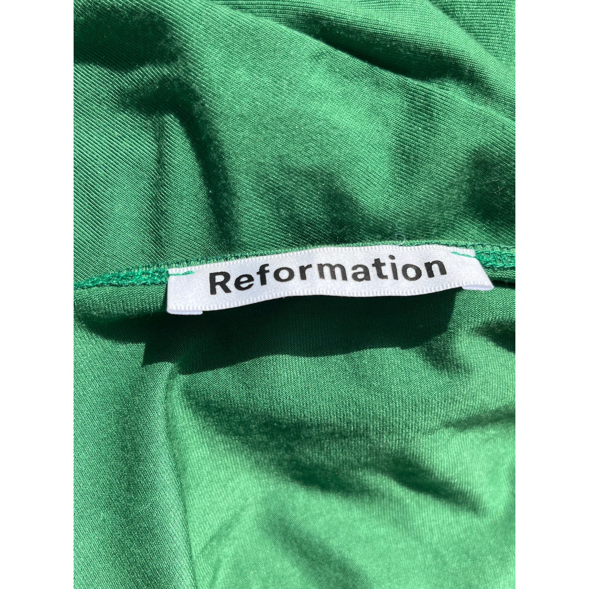 Reformation Hale Green Cutout Long Sleeve Mini Dress XS - Twist Front EUC