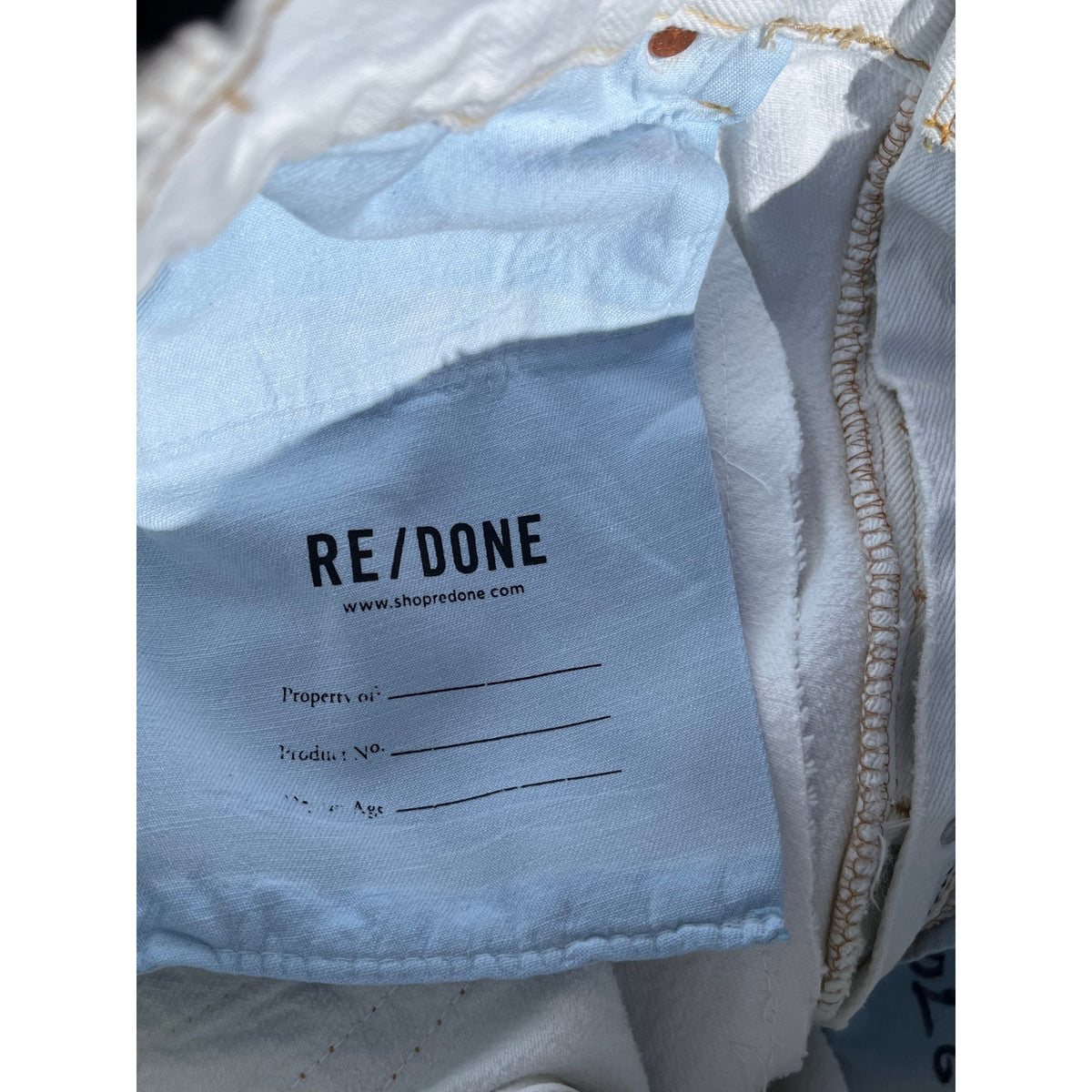 💎 Rare Grail: RE/DONE Reconstructed 90s Repair Jeans White 26 💎