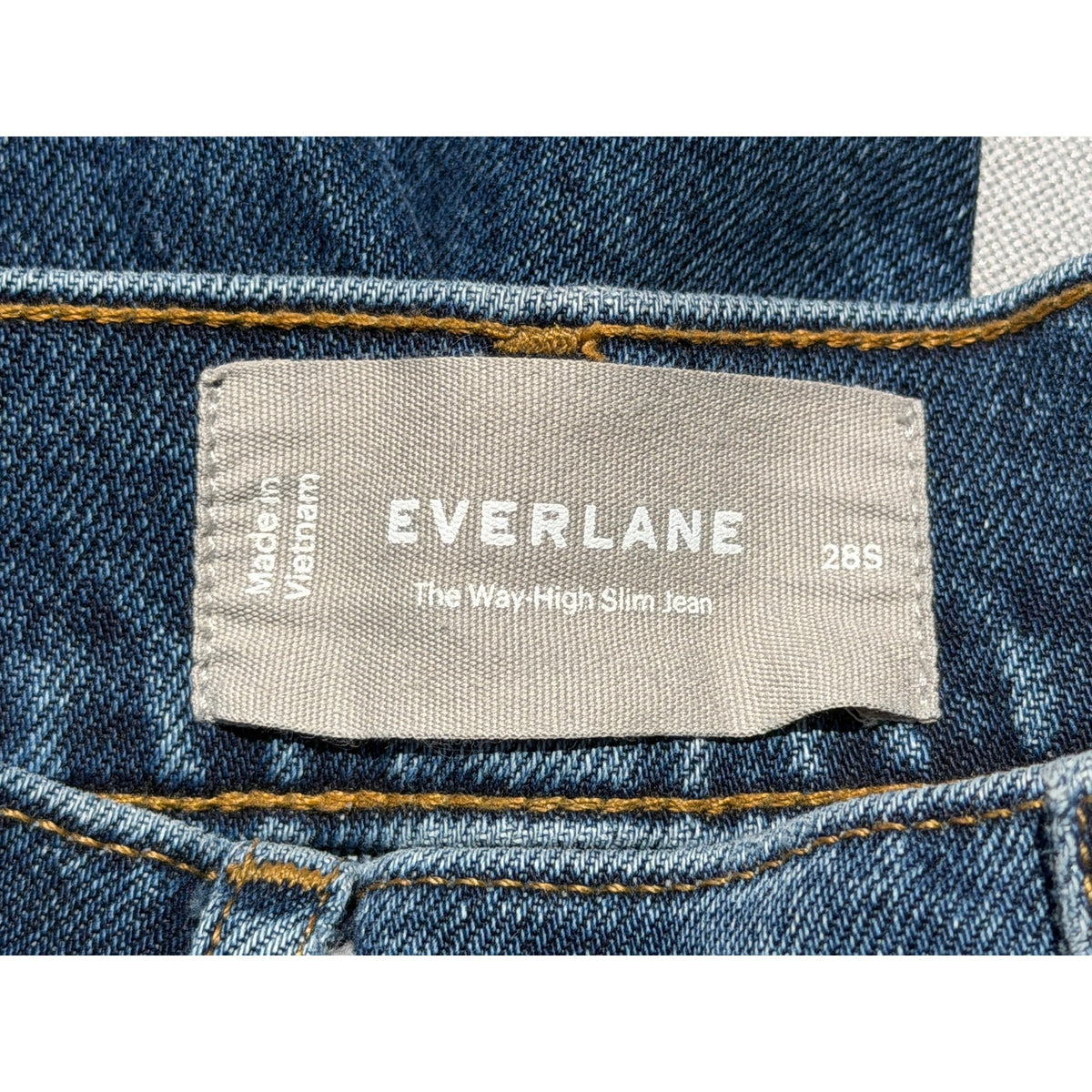 Everlane The Way-High Jean Size 28 High Rise Distressed Blue Denim Pants 28x29