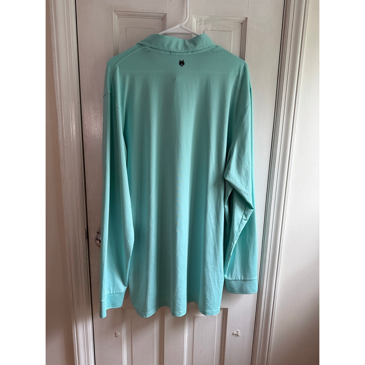 Greyson Long Sleeve Golf Polo Shirt Teal Blue Performance Fabric Size XL EUC