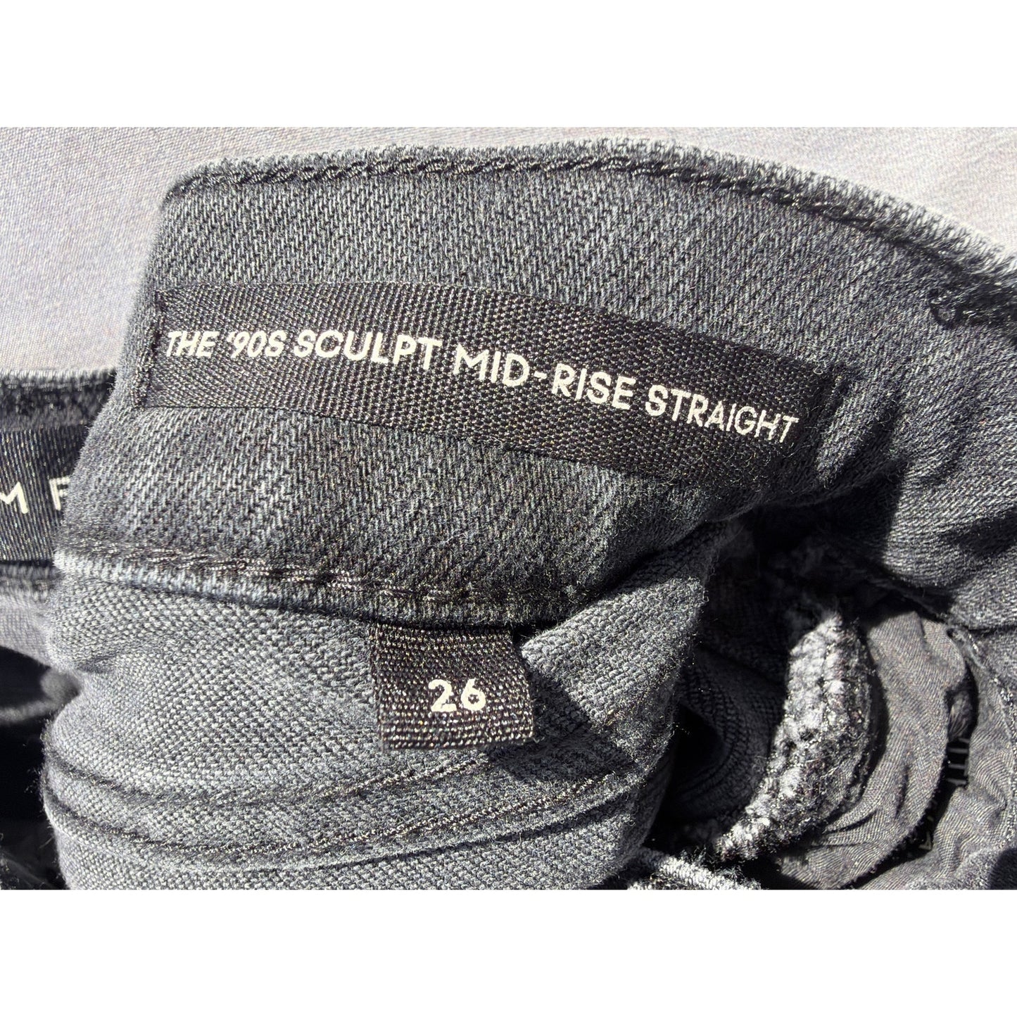 Denim Forum Size 26 90's Sculpt Mid-Rise Straight Black Jeans