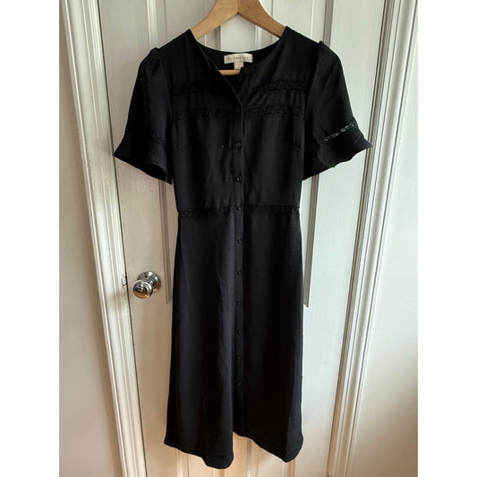 Monteau Los Angeles Black Lace Insert Midi Dress - Size XS - EUC
