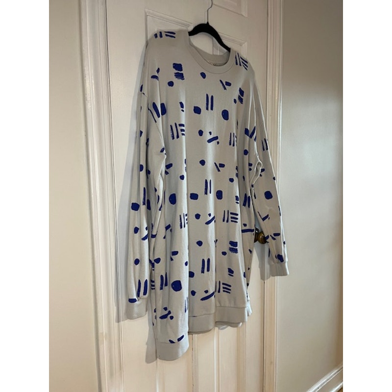 Cub and Pudding sweatshirt dress -Hand Drawn