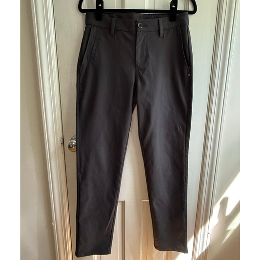 Vuori Black Utility Active Pants Size 28 Button Fly Trouser EUC