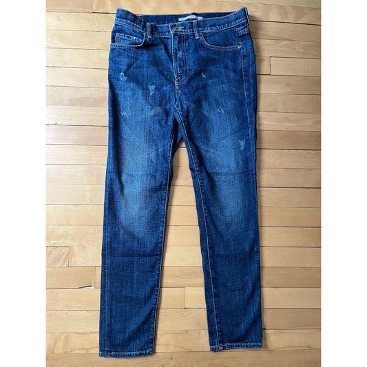 👖☕️ Vince Cropped Slacker Jeans Deep Vintage Wash Size 26 Relaxed Fit