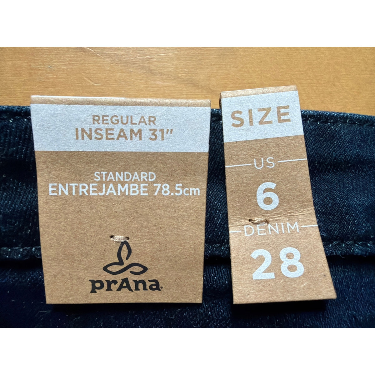 NWT PrAna Size 6 Dark Wash High Rise Slim Fit Jeans