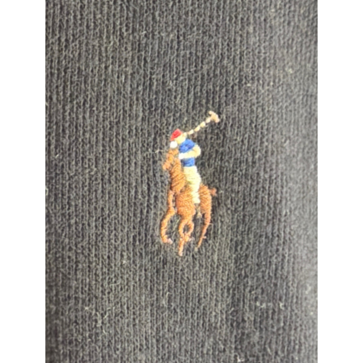 Polo Ralph Lauren Estate Rib Quarter-Zip Pullover - Black, Size XL