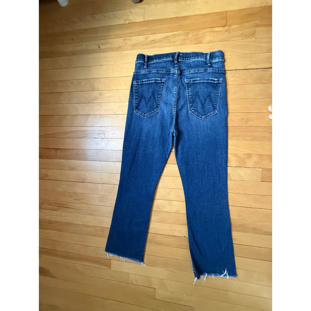 MOTHER The Hustler Ankle Fray High Rise Flare Jeans Size 31 EUC