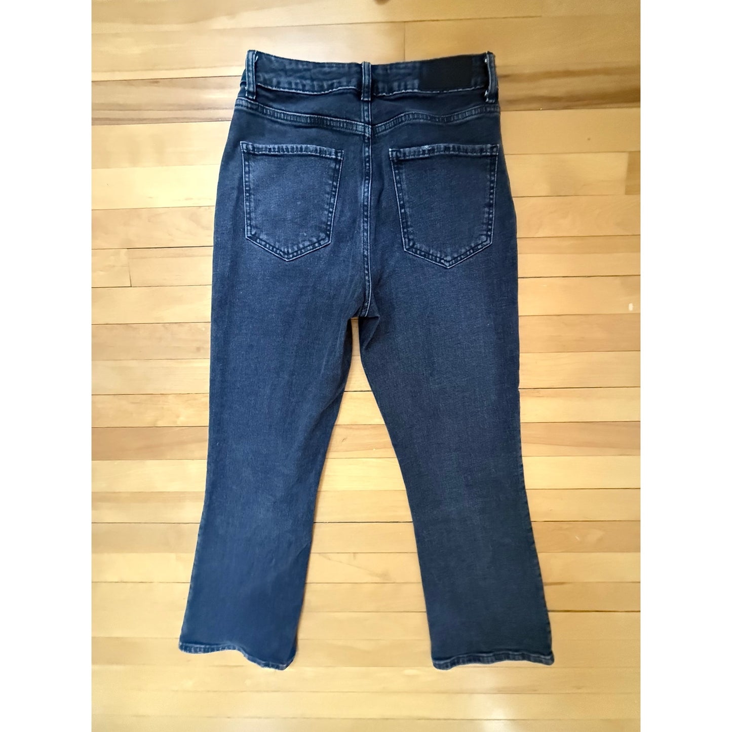 Rails Sunset Crop Slim Flare Jeans - Black Wash - Size 27 - EUC