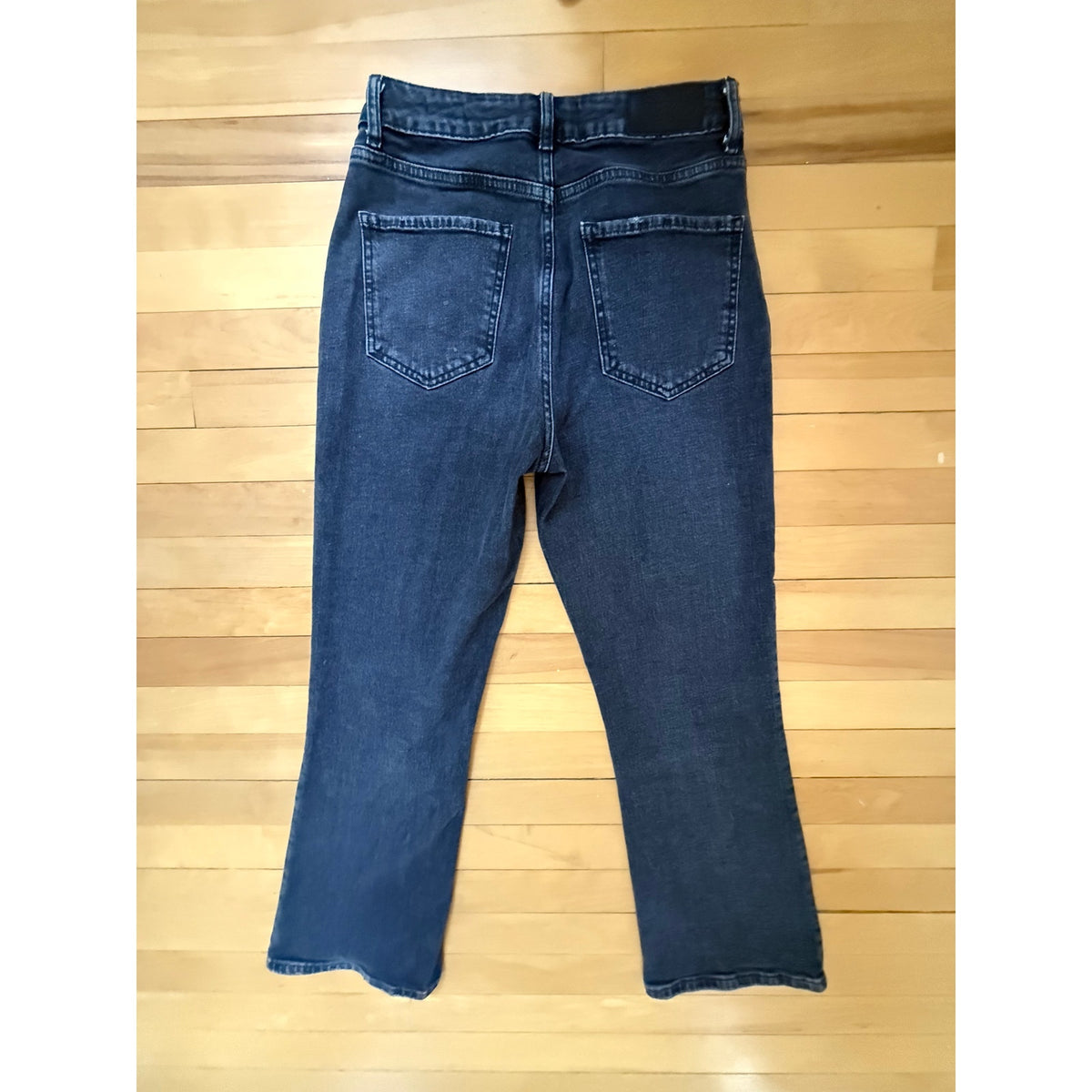 Rails Sunset Crop Slim Flare Jeans - Black Wash - Size 27 - EUC