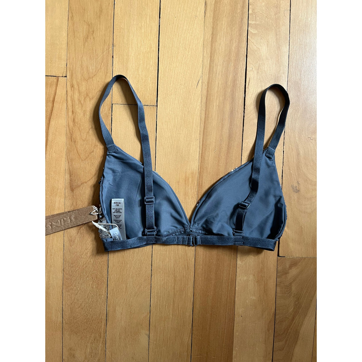 NWT SKIMS Silver Sequin Triangle Bralette Size XS - Kim Kardashian Shimmer