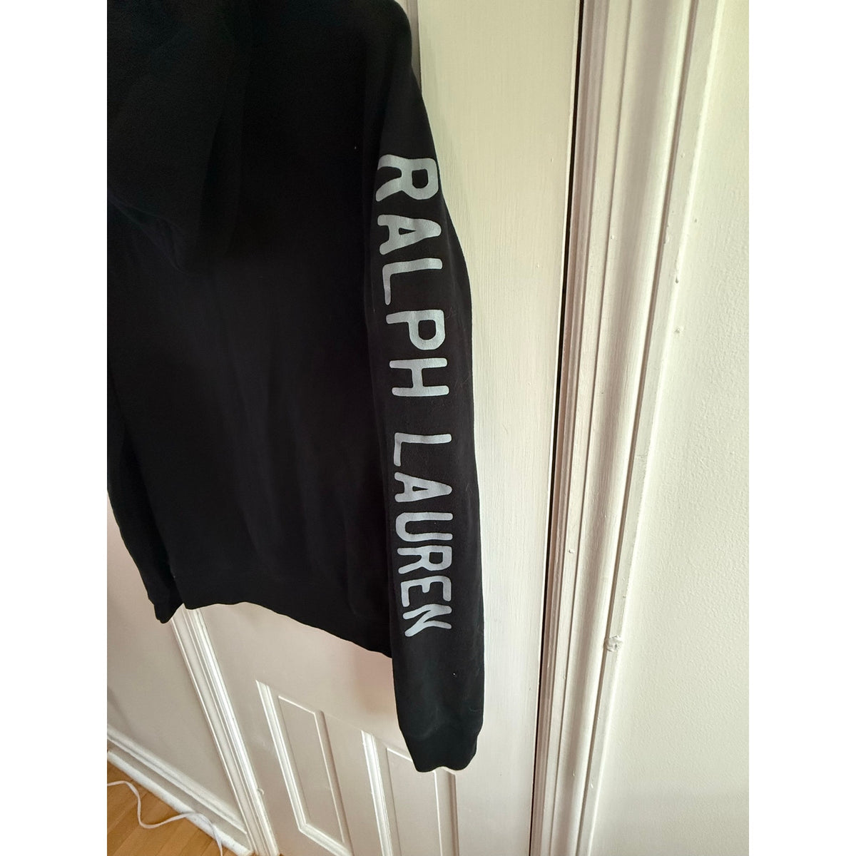 Vintage Polo Ralph Lauren Jeans Black Zip Up Hoodie Size Medium