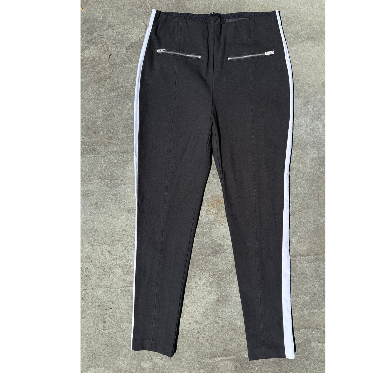 Rag & Bone Simone Tuxedo Stripe Pants Black White Size 4 EUC
