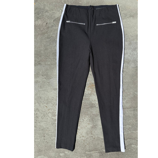 Rag & Bone Simone Tuxedo Stripe Pants Black White Size 4 EUC