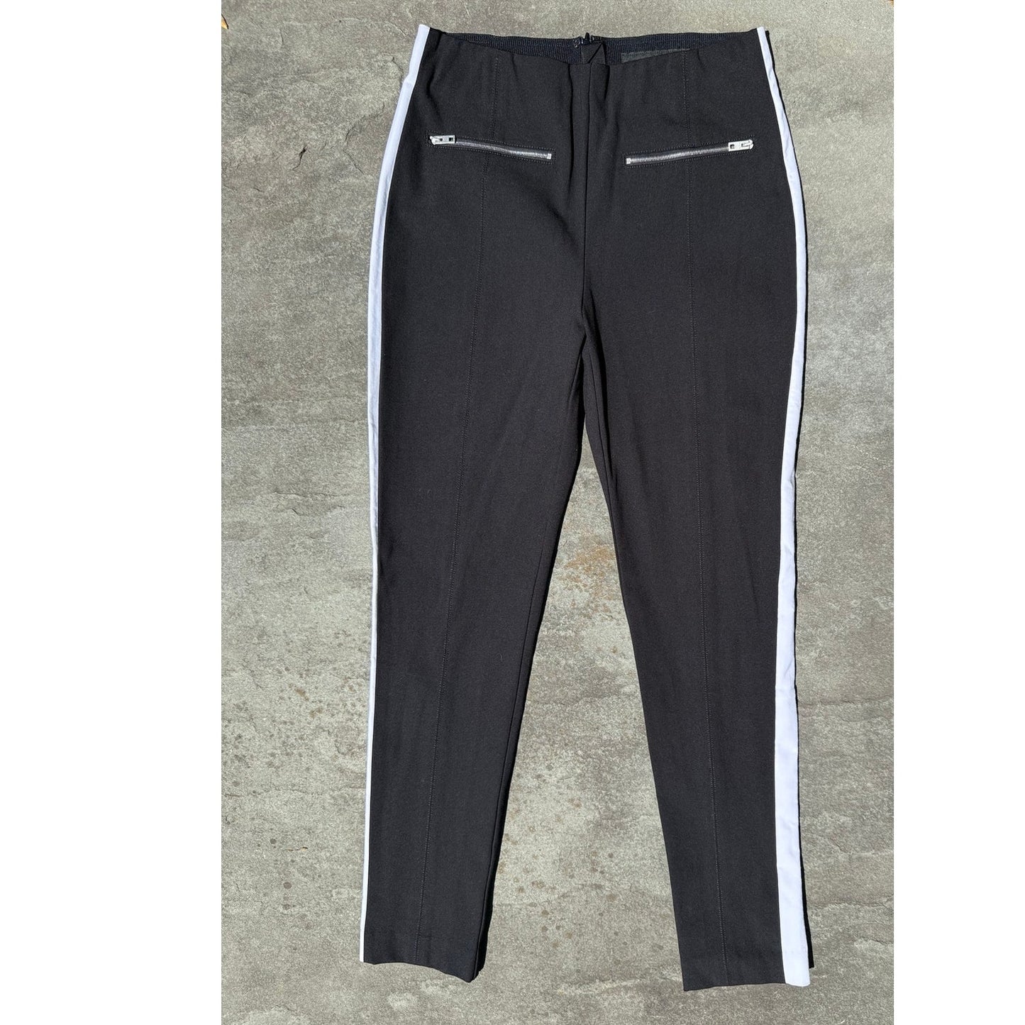 Rag & Bone Simone Tuxedo Stripe Pants Black White Size 4 EUC