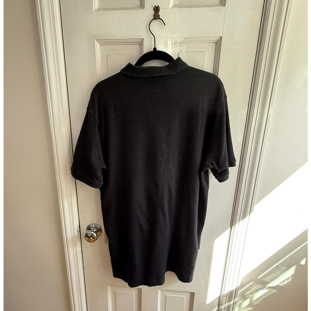 Polo Ralph Lauren Black/Grey Polo Shirt White Pony Large