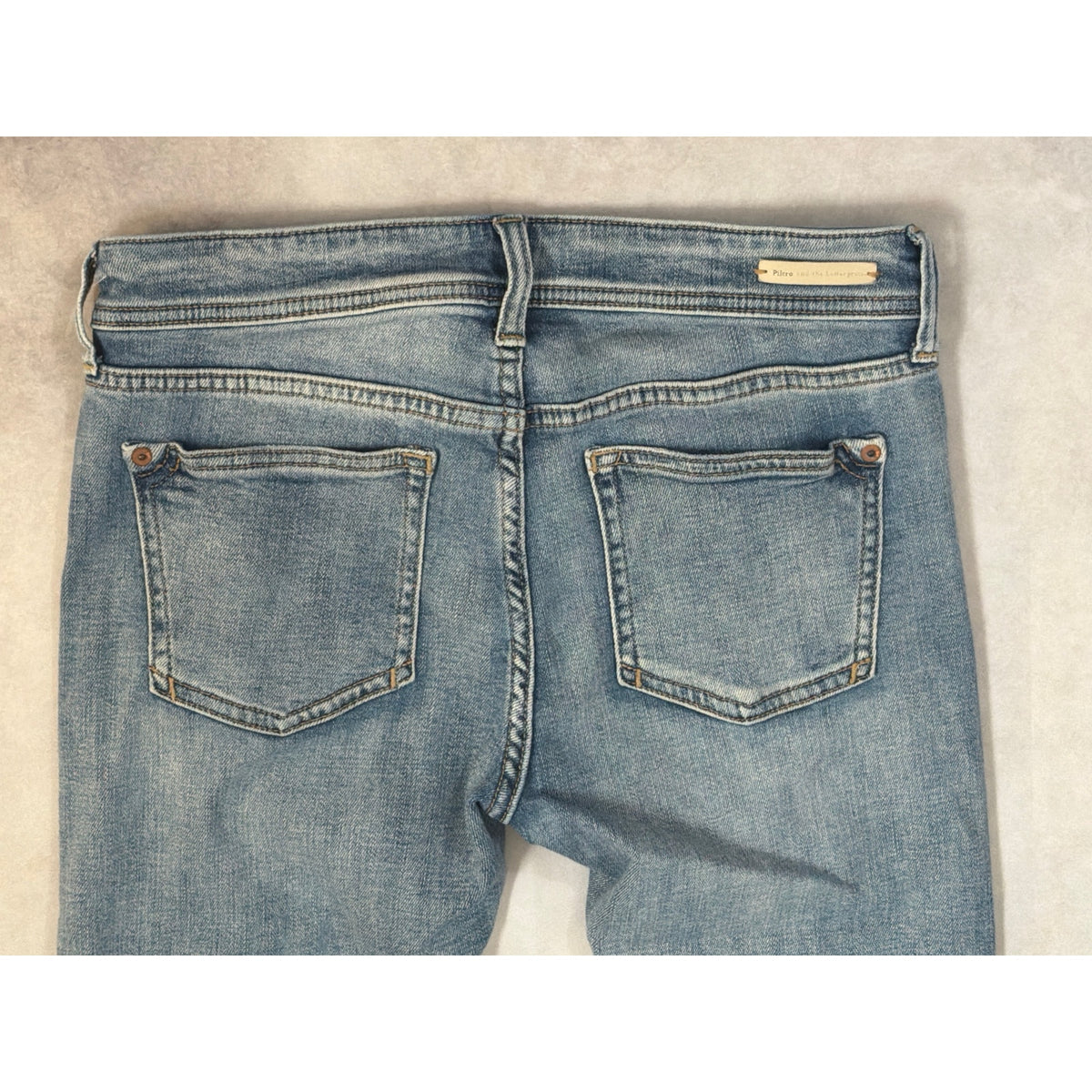 Pilcro Anthropologie Slim Boyfriend Jeans Womens 25 Light Wash Side Stripe Tape