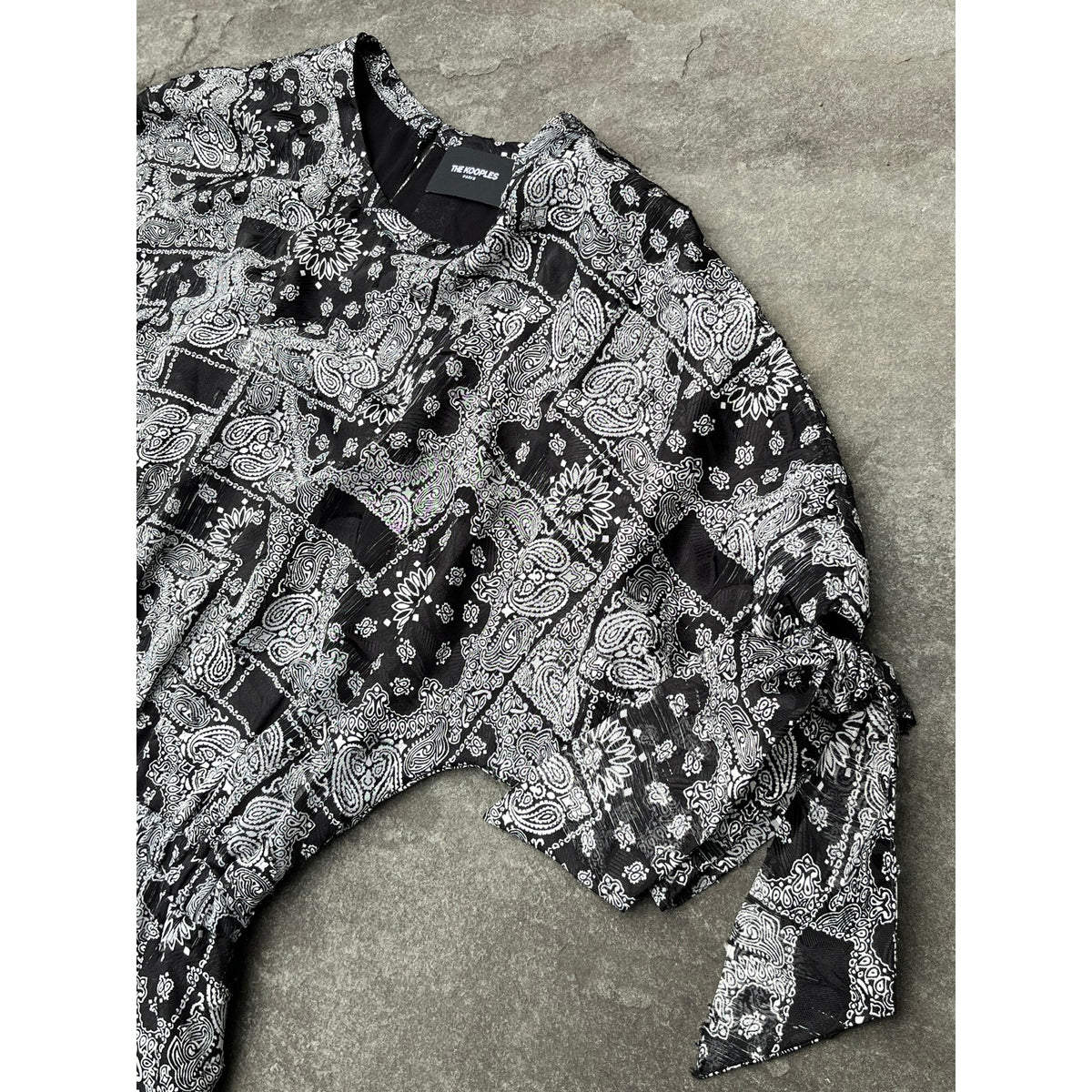 The Kooples Paris Black Bandana Paisley Print Mini Dress EU 1 US 4 Small