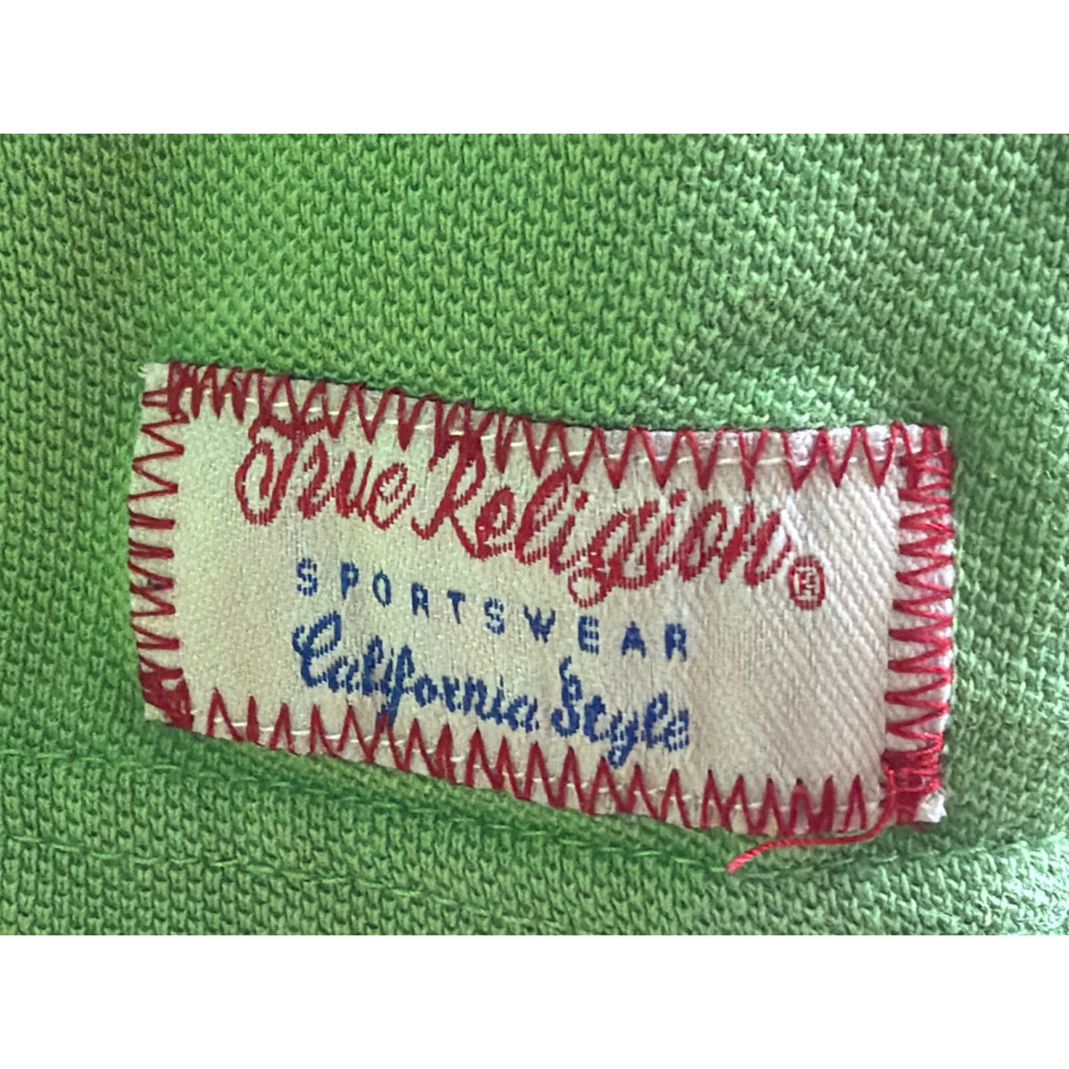 True Religion Men's Short Sleeve Polo Shirt - Lime Green, Size XXL