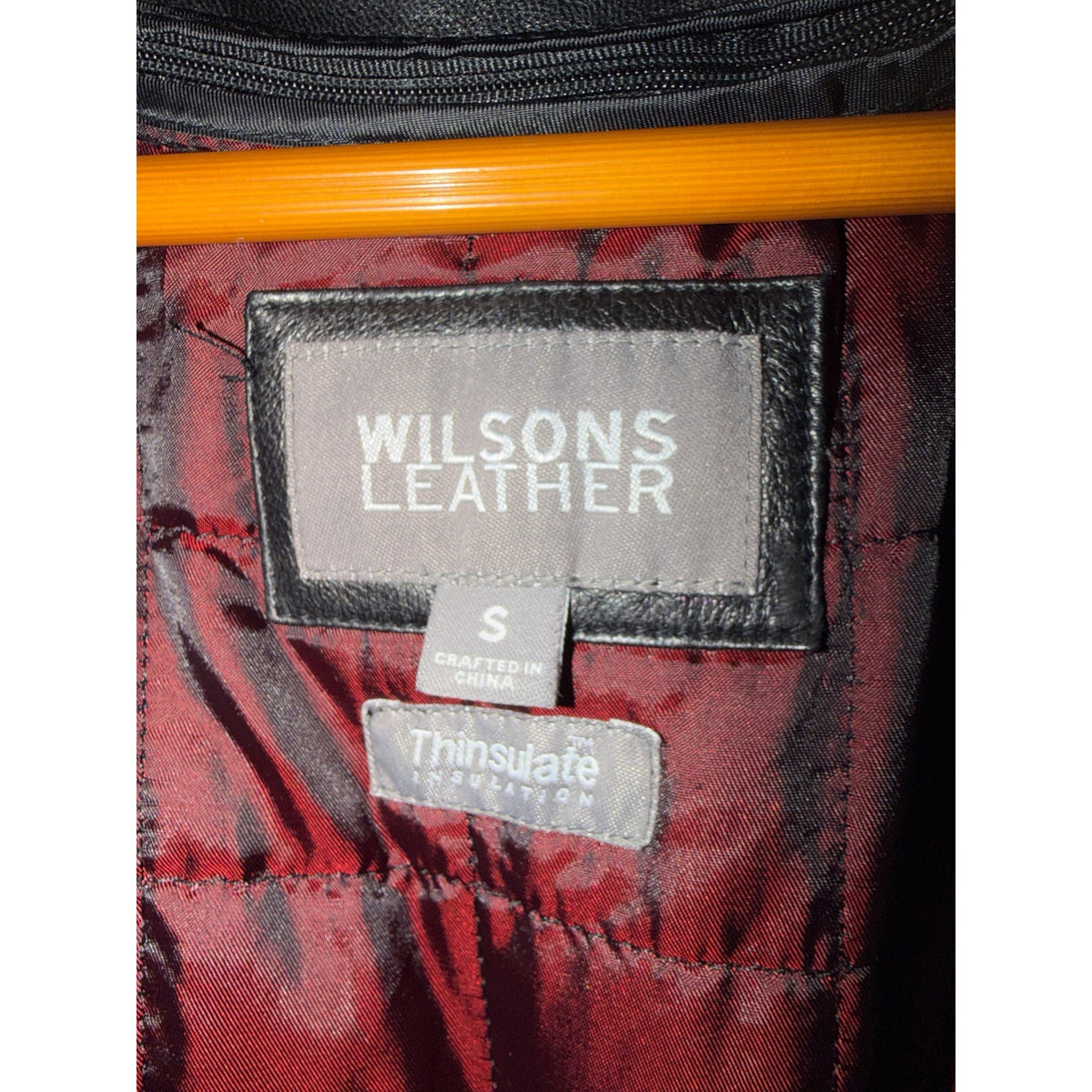 Vintage Wilsons Leather Black Insulated Thinsulate Leather Blazer Coat Jacket S